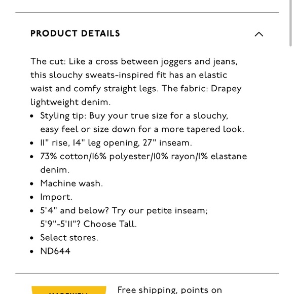 Madewell pull on elastic jeans - Picture 4 of 7